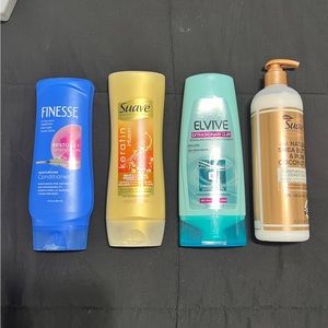 Finesse, Suave, and L’Oréal conditioners